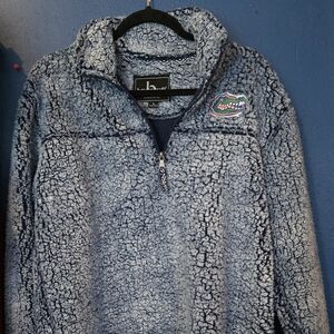 Blue Sherpa Quarter-Zip Sweater